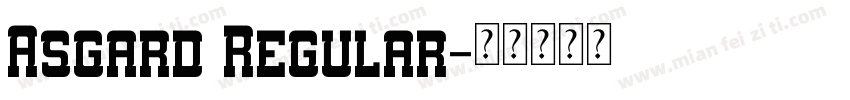 Asgard Regular字体转换